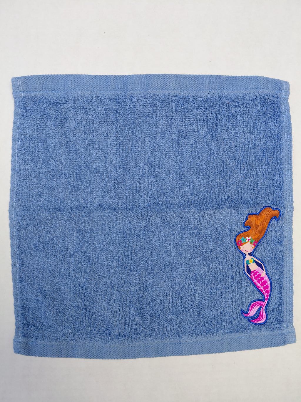 Mermaid Washcloth – Handcrafted Sky Blue Bath Cloth | Mermaid Gift for Girls, Unique Handmade Bath Accessory