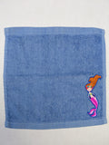 Mermaid Washcloth – Handcrafted Sky Blue Bath Cloth | Mermaid Gift for Girls, Unique Handmade Bath Accessory