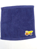 Dump Truck Washcloth – Handcrafted Dark Blue Bath Cloth | Kids Gift, Unique Handmade Bath Accessory