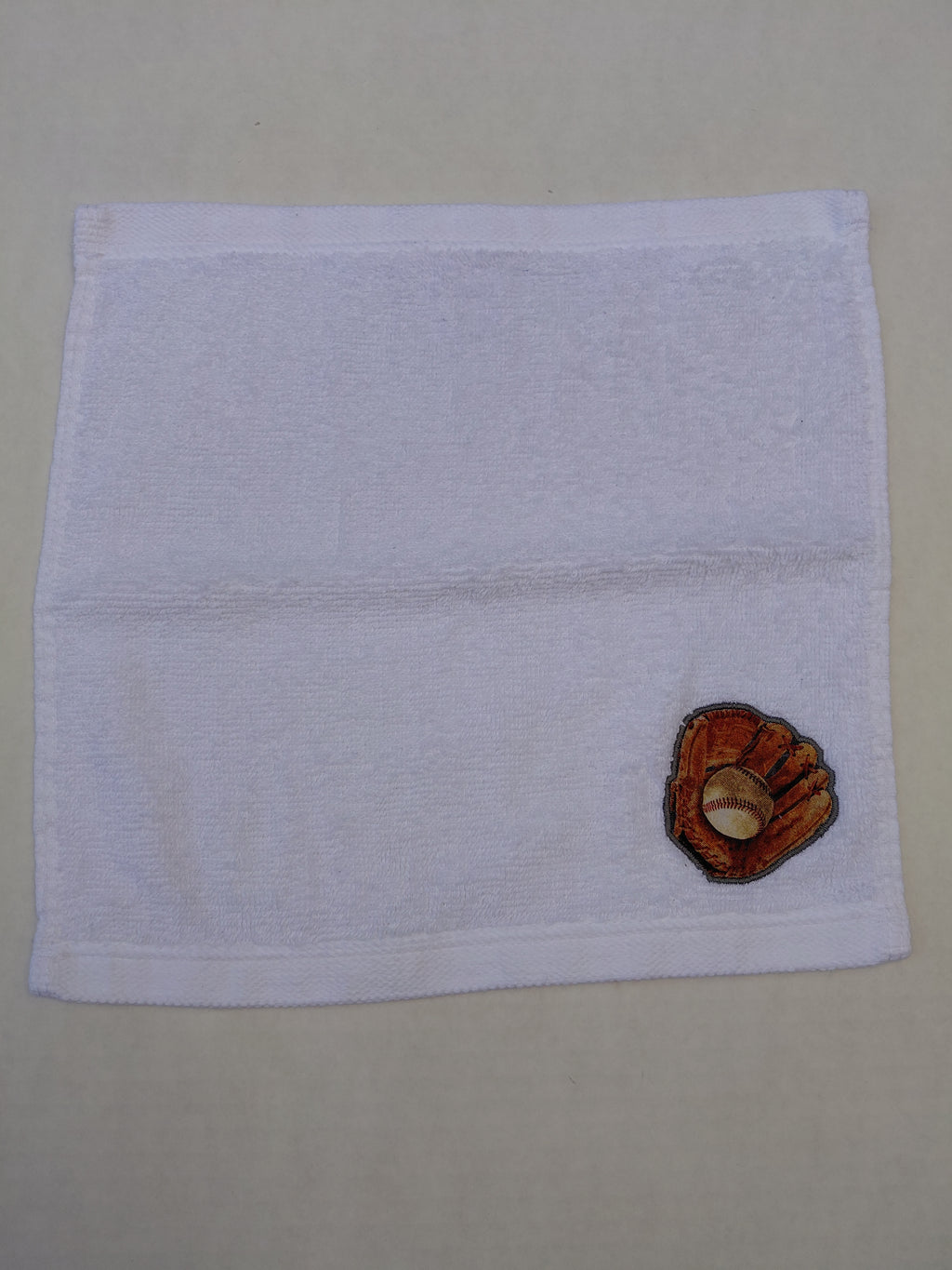 Baseball Glove Washcloth – Handcrafted Snow White Bath Cloth | Baseball Gift, Unique Handmade Bath Accessory