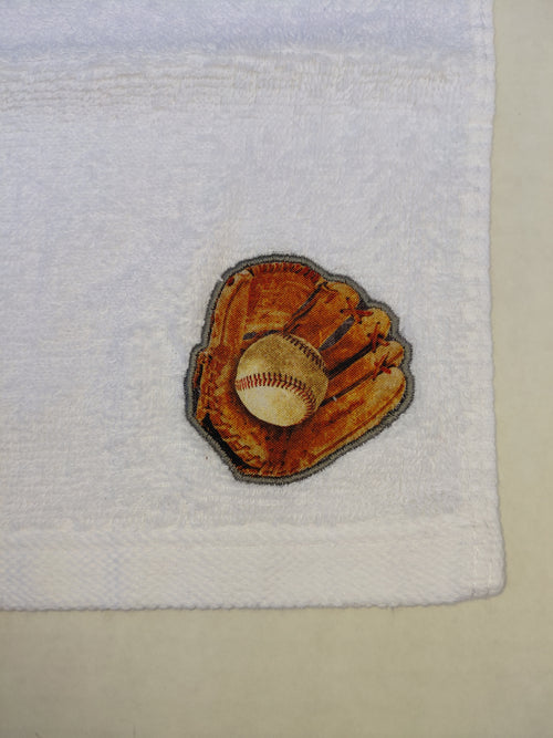 Baseball Glove Washcloth – Handcrafted Snow White Bath Cloth | Baseball Gift, Unique Handmade Bath Accessory