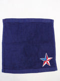 Patriotic Star Washcloth – Handcrafted Dark Blue Bath Cloth | American Pride Gift, Unique Handmade Bath Accessory