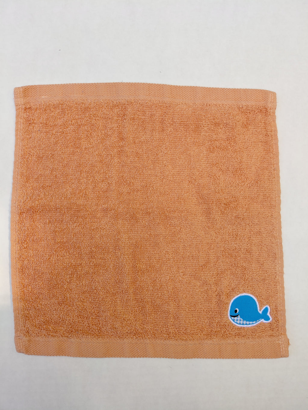 Whale Washcloth – Handcrafted Burnt Orange Bath Cloth | Ocean Gift, Unique Handmade Bath Accessory