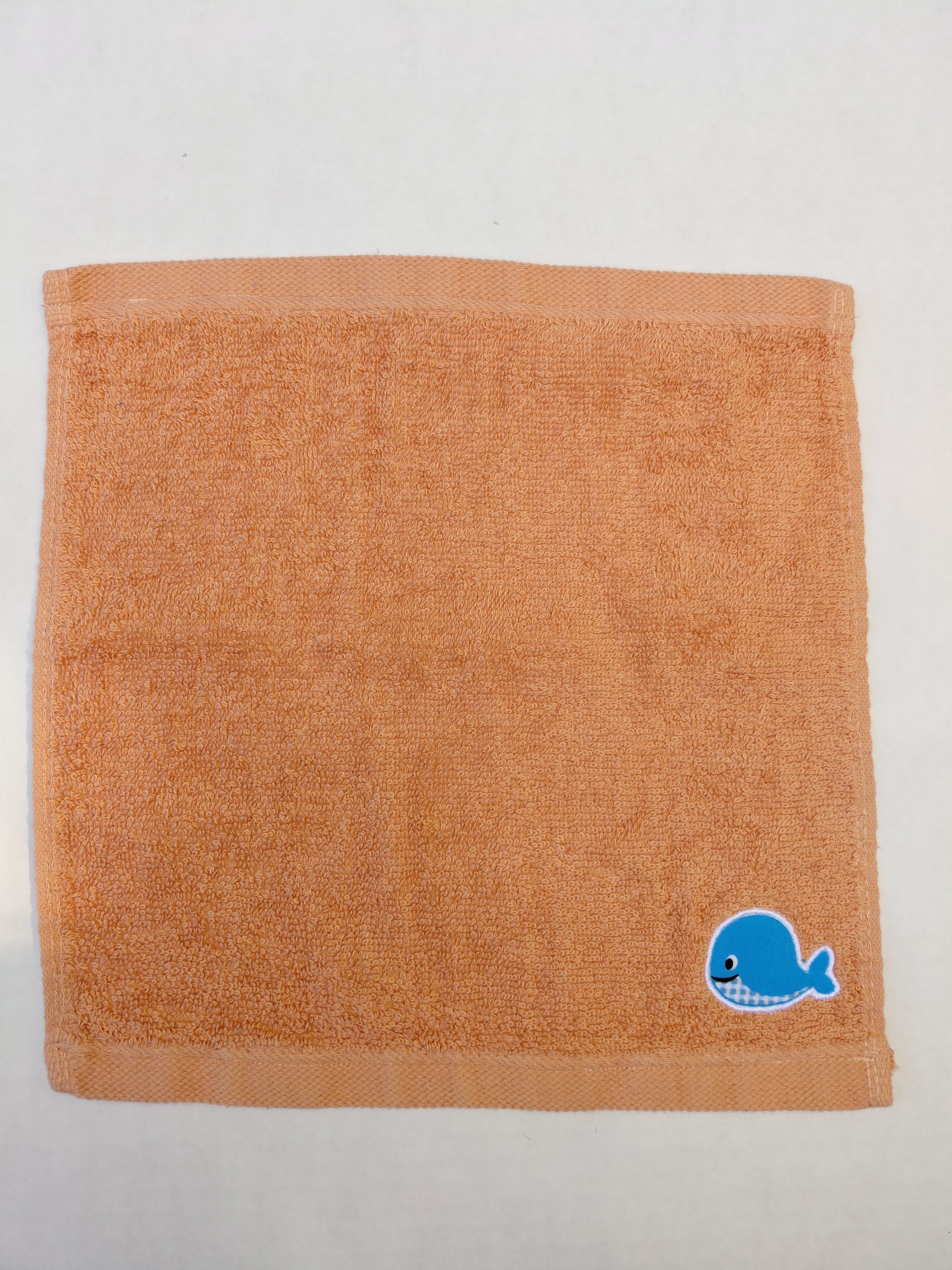 Whale Washcloth – Handcrafted Burnt Orange Bath Cloth | Ocean Gift, Unique Handmade Bath Accessory