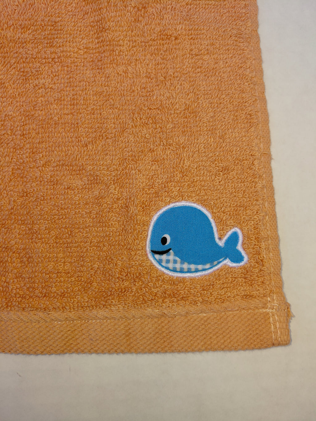 Whale Washcloth – Handcrafted Burnt Orange Bath Cloth | Ocean Gift, Unique Handmade Bath Accessory