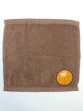 Basketball Washcloth – Handcrafted Chocolate Brown Bath Cloth | Basketball Gift, Unique Handmade Bath Accessory